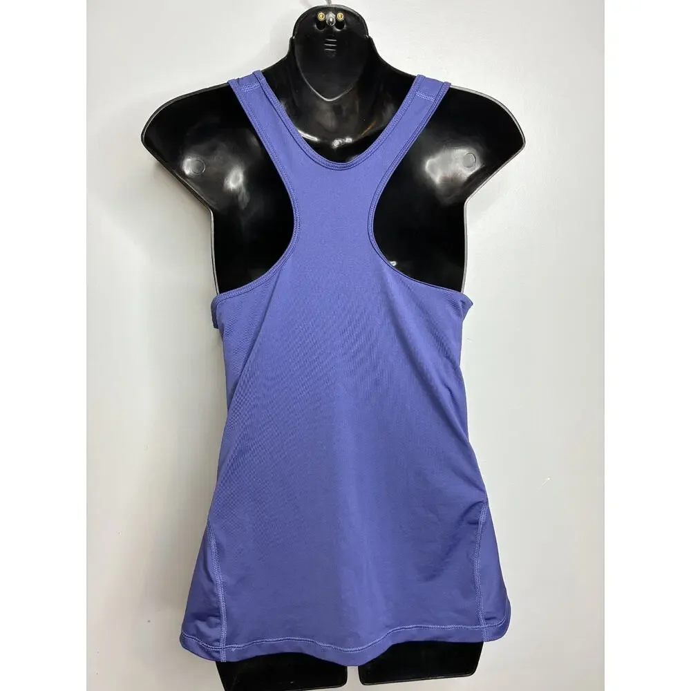 Nike Dri Fit Women's Large Purple Tank with Teal Logo